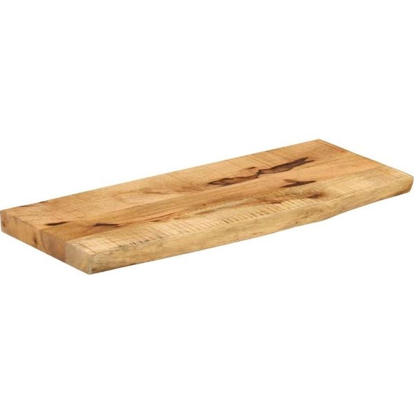 Syfax™ Piano Tavolo 70X20X2,5Cm Bordi Vivi Legno Massello Mango Grezzo-image