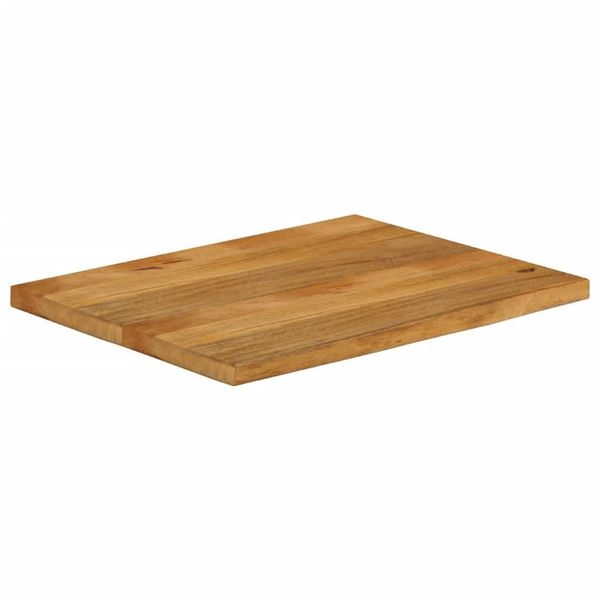 Syfax™ Piano Tavolo Bordi Vivi 80X60X2,5 Cm In Legno Massello Di Mango-image