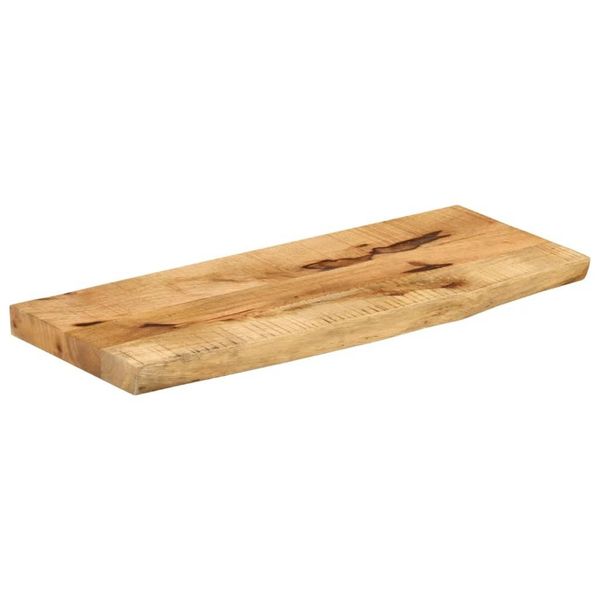 Syfax™ Piano Tavolo 80X20X2,5Cm Bordi Vivi Legno Massello Mango Grezzo-image