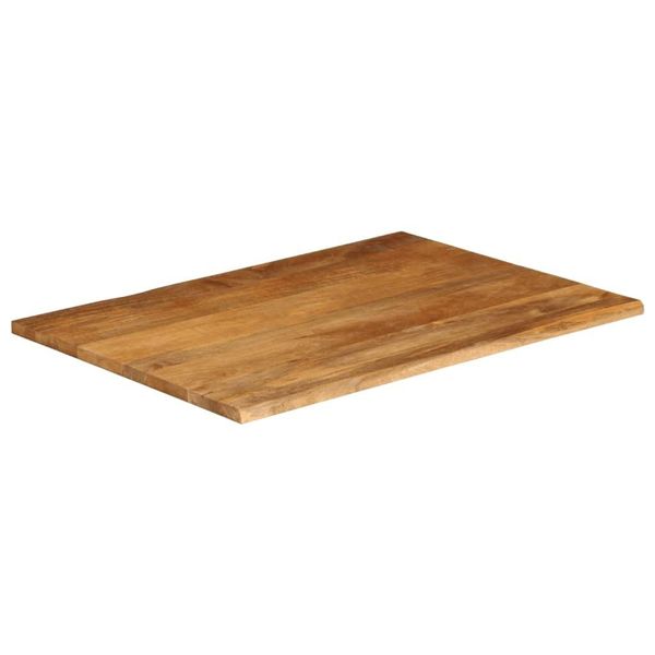 Syfax™ Piano Tavolo Bordi Vivi 110X80X2,5Cm In Legno Massello Di Mango-image