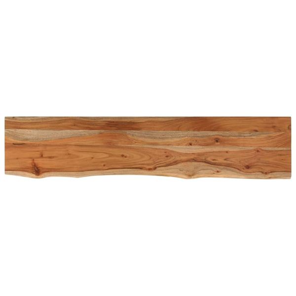 Syfax™ Mensola Muro 100X20X2,5Cm Rettangolare Legno Acacia Bordi Vivi-image