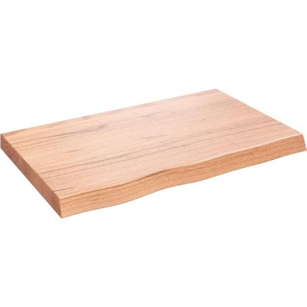 Syfax™ Ripiano Muro Marrone 80X50X(2-6) Cm Massello Rovere Trattato-image