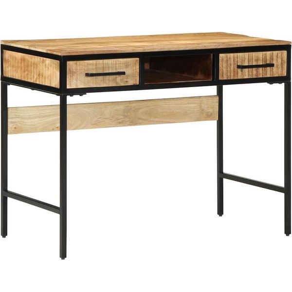 Syfax™ Scrivania Marrone 100 X 50 X 75 Cm Legno Di Mango Massello-image