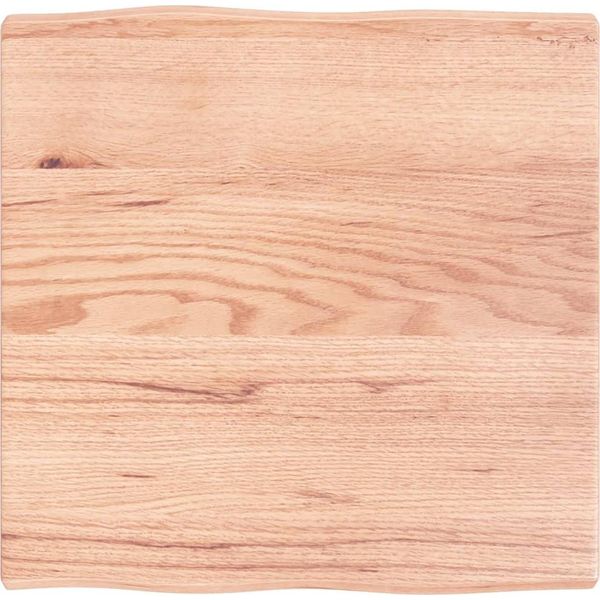 Syfax™ Piano Tavolo Marrone Chiaro 60X60X(2-4) Cm Rovere Non Trattato-image