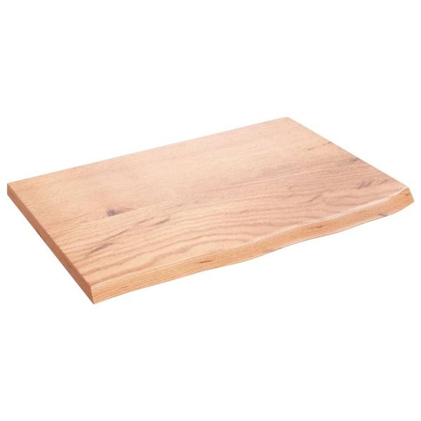 Syfax™ Ripiano Muro Marrone Chiaro 60X40X2 Cm Massello Rovere Trattato-image