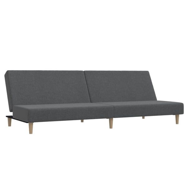 Syfax™ Divano Letto A 2 Posti Grigio Chiaro In Tessuto-image