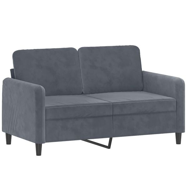 Syfax™ Divano A 2 Posti Grigio Scuro 120 Cm In Velluto-image