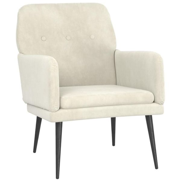 Syfax™ Poltrona Crema 62X79X79 Cm Velluto-image