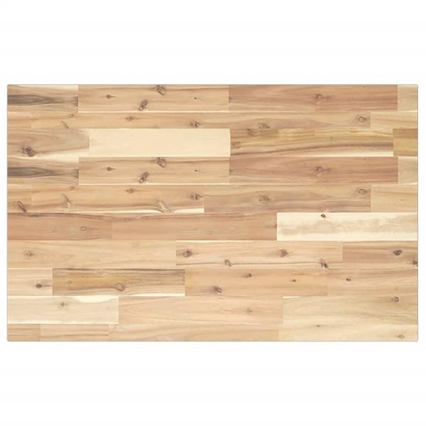 Syfax™ Piano Tavolo Rettangolare 100X50X2Cm Legno Massello Di Acacia-image