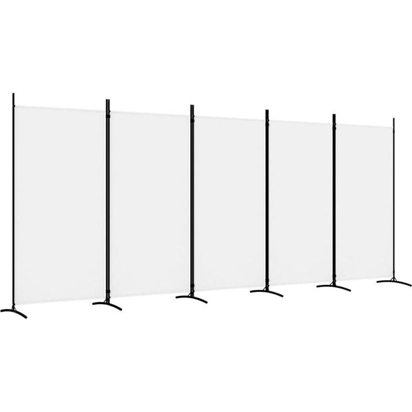Syfax™ Divisorio A 5 Pannelli Bianco 433X180 Cm Tessuto-image