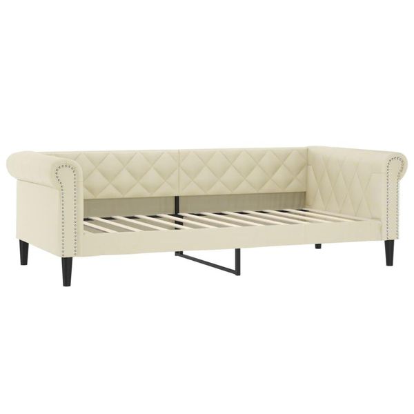 Syfax™ Letto Da Giorno Crema 90X200 Cm In Pelle Finta-image