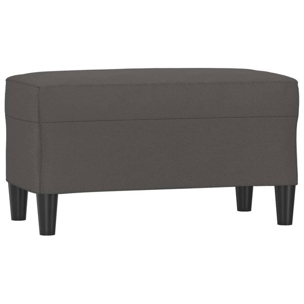 Syfax™ Panca Grigia 70X35X41 Cm In Pelle Finta-image