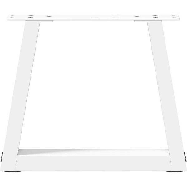 Syfax™ Gambe Per Tavolino Da Caffè A Forma Di V 2 Pz Bianche 30X(30-31,3) Cm Acciaio-image