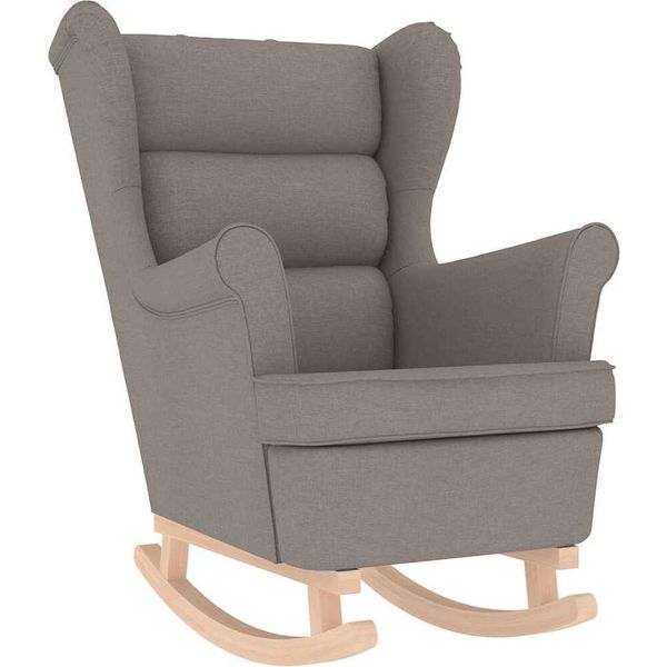 Syfax™ Sedia A Dondolo Tortora 74X90X102 Cm In Tessuto-image