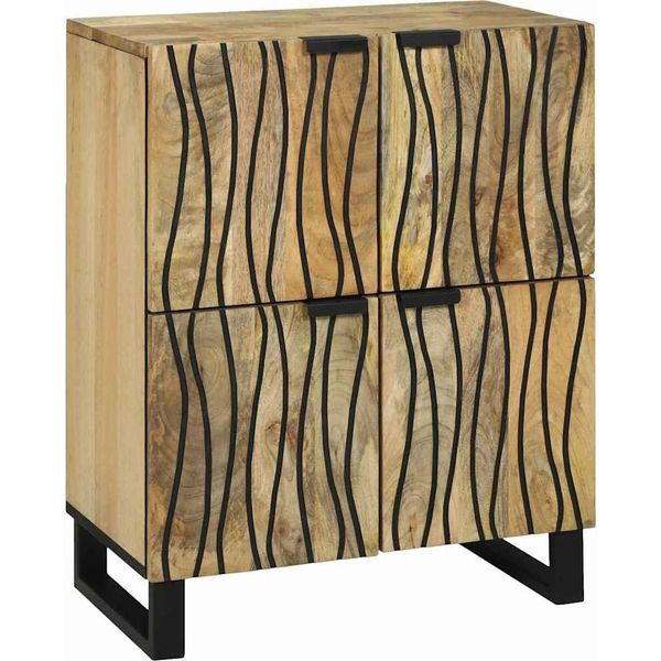 Syfax™ Credenza Marrone 60 X 33 X 75 Cm Legno Massello Di Mango-image