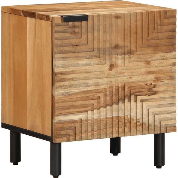 Syfax™ Comodini 2Pz 40X33X46 Cm In Legno Massello Di Acacia-image