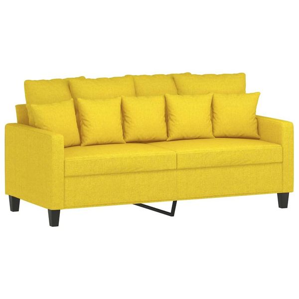 Syfax™ Divano A 2 Posti Giallo Chiaro 140 Cm In Tessuto-image