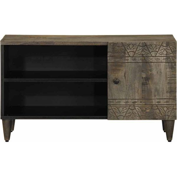 Syfax™ Mobile Porta Tv Grigio Chiaro 80X31,5X46 Cm In Legno Mango-image