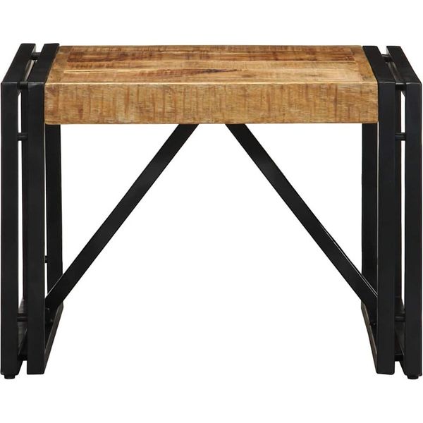 Syfax™ Tavolino 50X50X35 Cm In Legno Massello Di Mango Grezzo-image