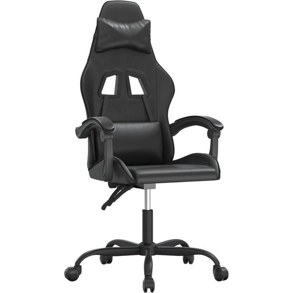 Syfax™ Sedia Da Gaming Girevole Nera In Pelle Finta-image