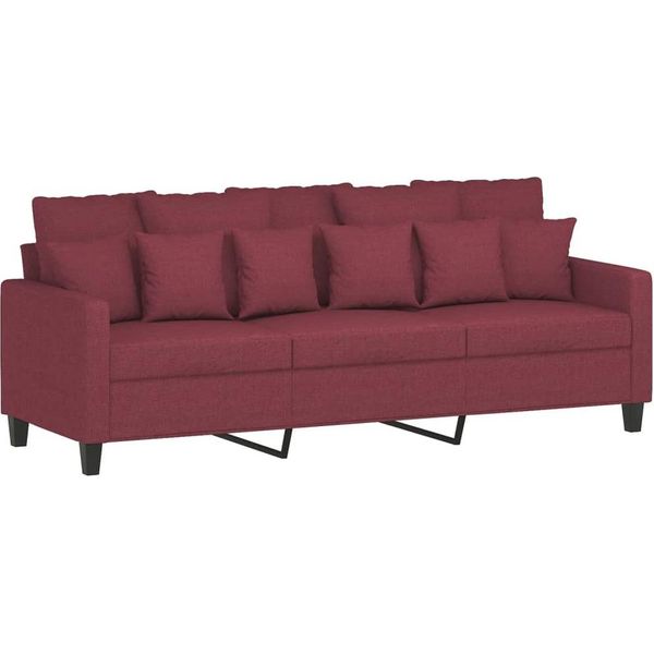 Syfax™ Divano A 3 Posti Rosso Vino 180 Cm In Tessuto-image