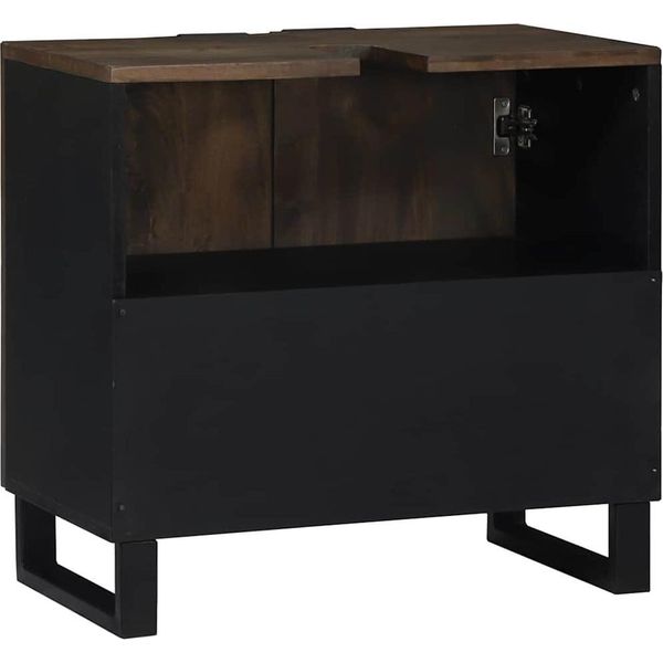 Syfax™ Armadio Per Lavabo Da Bagno Con Porta Noce 62 X 33 X 58 Cm-image