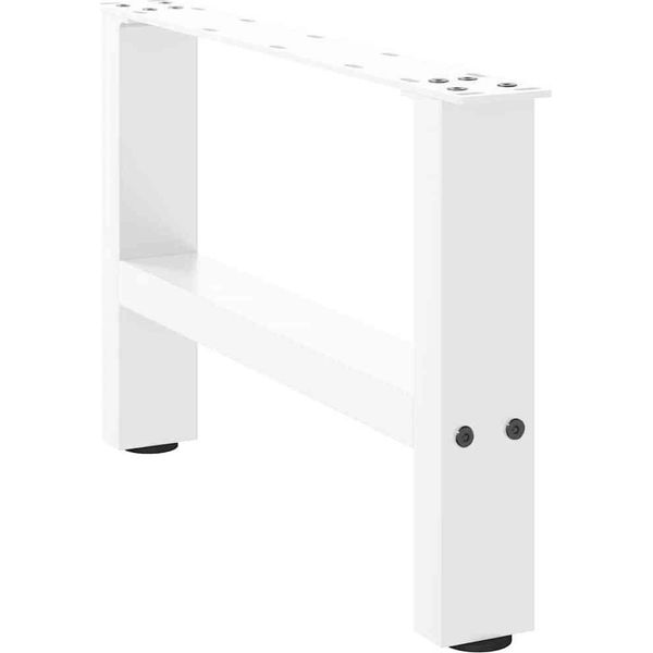 Syfax™ Gambe Per Tavolino Da Caffè Bianche 2 Pz 50X(30-31) Cm Acciaio-image