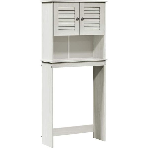 Syfax™ Armadio Per Lavatrice Con Porta Vigo Bianco E Bianco Antico-image