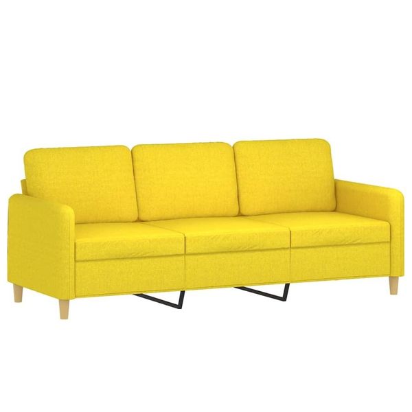 Syfax™ Divano A 3 Posti Giallo Chiaro 180 Cm In Tessuto-image