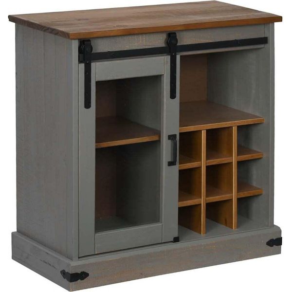 Syfax™ Credenza Halden Con Anta Scorrevole 80X40X80 Cm Legno Massello-image