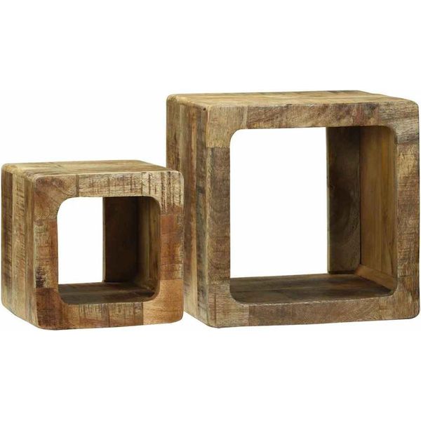 Syfax™ Unità Tv 2 Pcs Marrone 36 X 30 X 36 Cm Legno Di Mango Massello-image