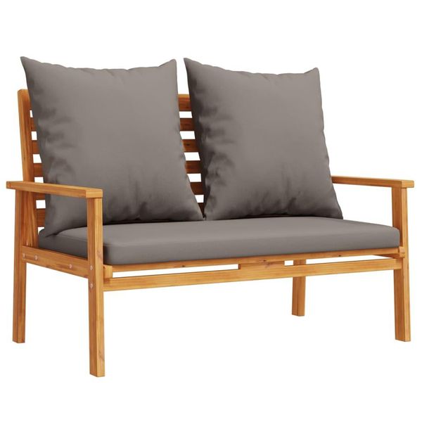 Syfax™ Panca Divano Da Giardino 120 Cm Cuscini Legno Massello Acacia-image