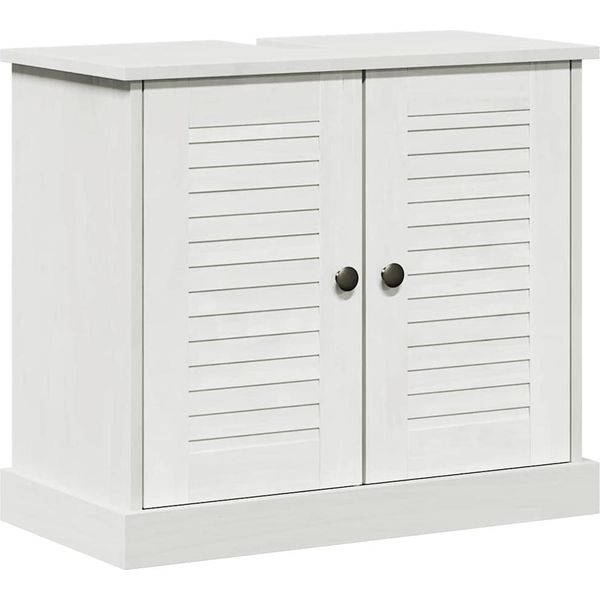Syfax™ Armadio Sottolavello Con Porta Vigo Bianco E Bianco Antico-image