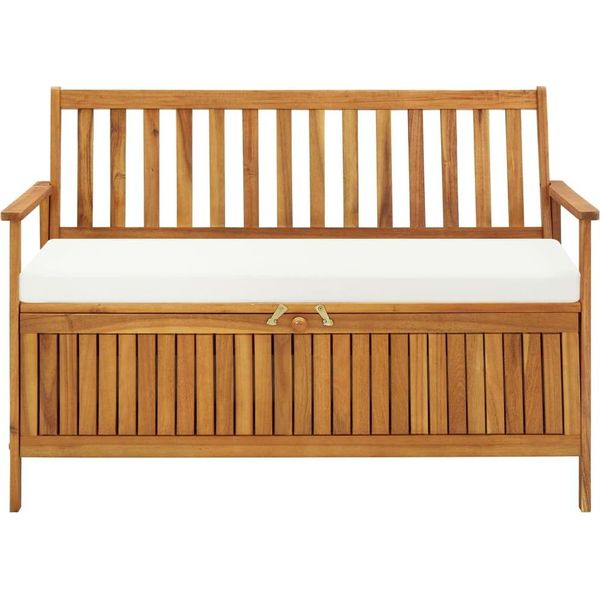 Syfax™ Cassapanca Da Giardino In Legno Massello Di Acacia 120X63X84 Cm-image