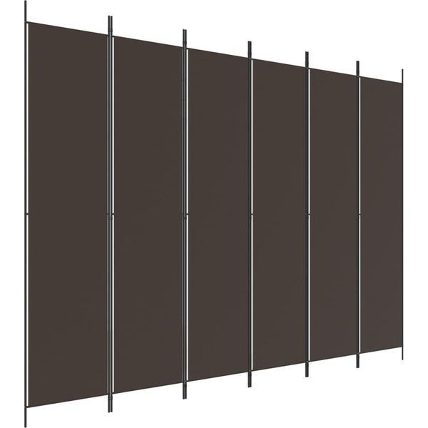 Syfax™ Divisorio A 6 Pannelli Marrone 300X220 Cm In Tessuto-image