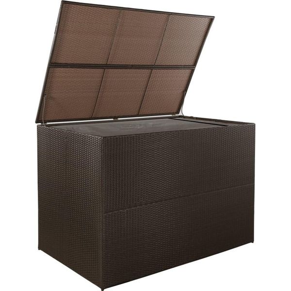 Syfax™ Baule Da Giardino Marrone 150X100X100 Cm In Polyrattan-image