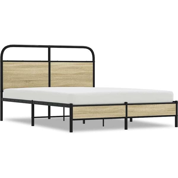 Syfax™ Giroletto Senza Materasso Rovere Sonoma 135X190Cm In Truciolato-image