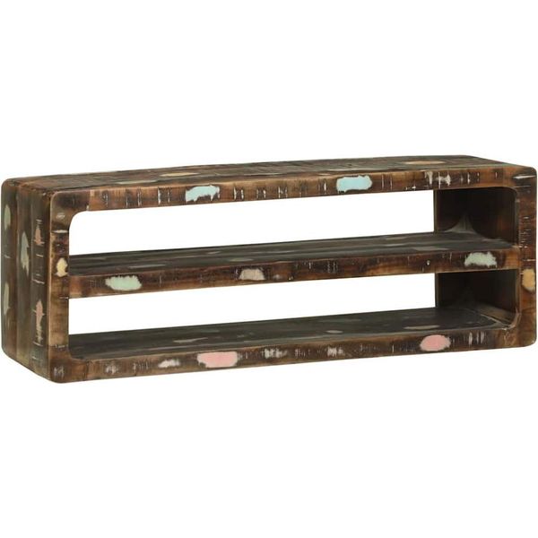 Syfax™ Mobile Tv 100 X 32 X 36 Cm Legno Massello Di Recupero-image