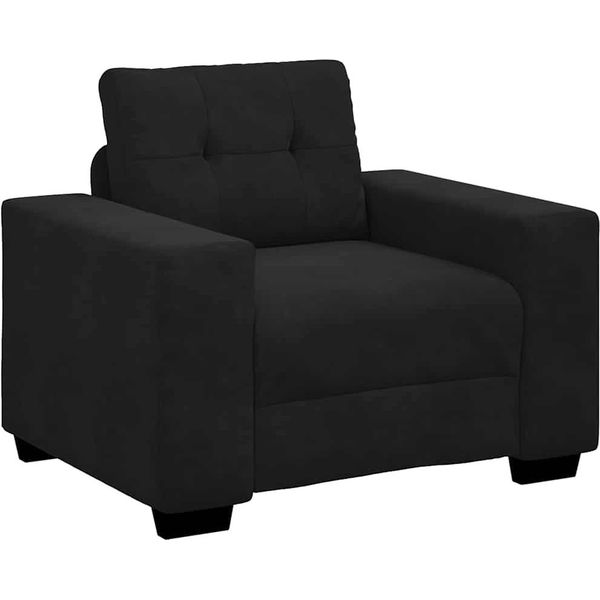 Syfax™ Divano Sedia Nero 100X78X80 Cm Velluto-image