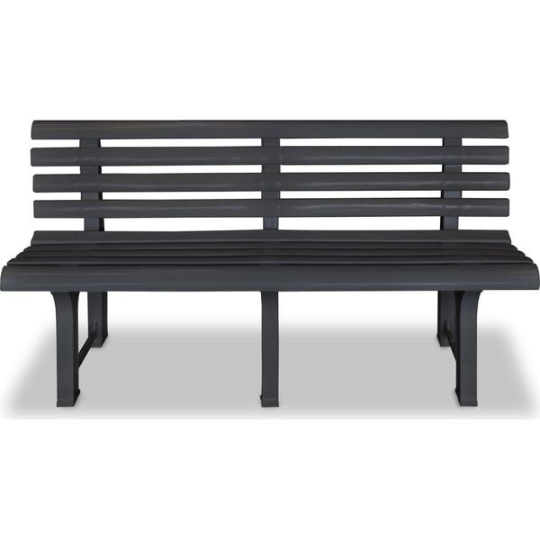 Syfax™ Panchina Da Giardino 145,5 Cm In Plastica Antracite-image