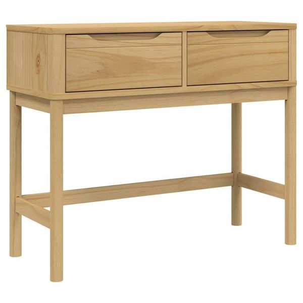 Syfax™ Tavolo Consolle Floro 89,5X36,5X73 Cm Marrone Cera Legno Pino-image