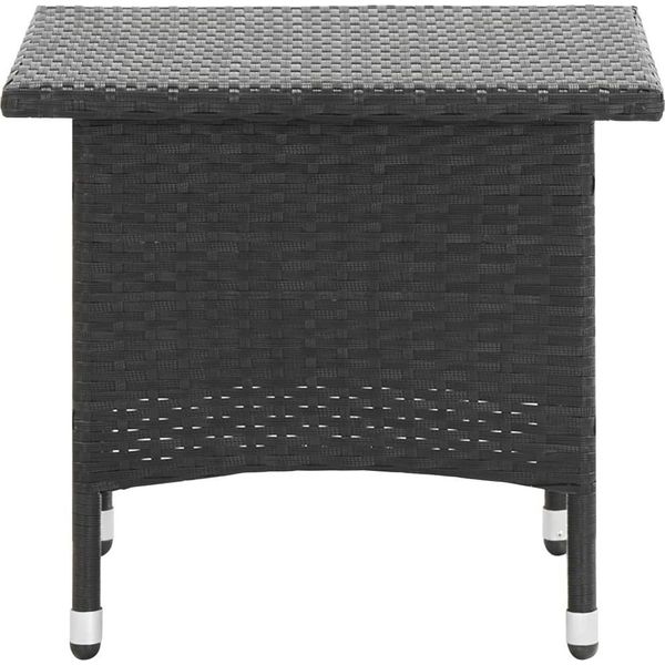 Syfax™ Tavolino Da Tè Nero 50X50X47 Cm In Polyrattan-image