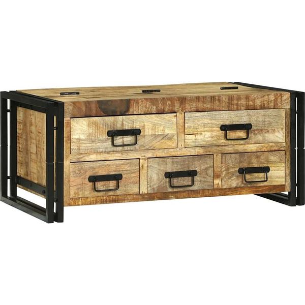 Syfax™ Tavolino Da Salotto Marrone Legno Di Mango Massello-image