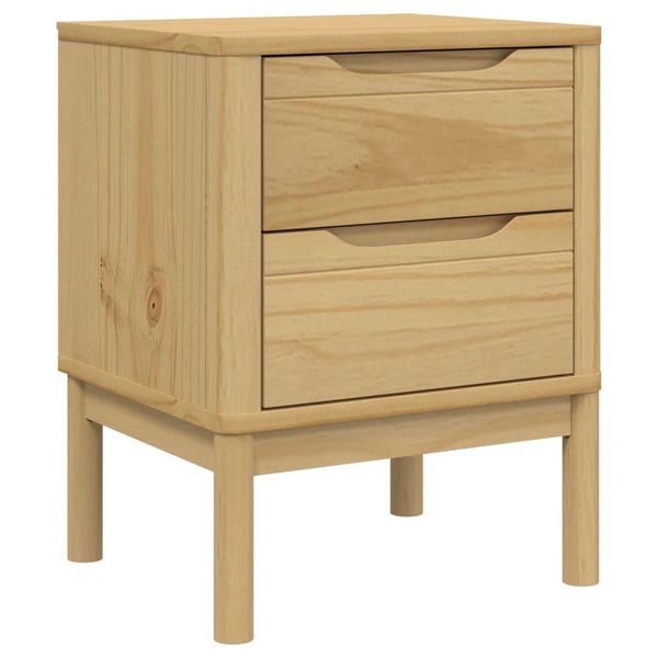 Syfax™ Comodino Floro Marrone Cera 45X39X57 Cm Legno Di Pino-image