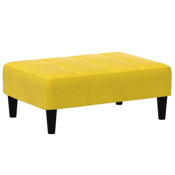Syfax™ Poggiapiedi Giallo 77X55X31 Cm In Velluto-image