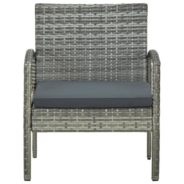 Syfax™ Sedia Da Giardino Con Cuscino In Polyrattan Grigio-image