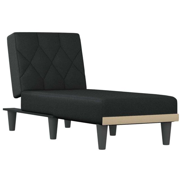 Syfax™ Chaise Longue In Tessuto Nero-image