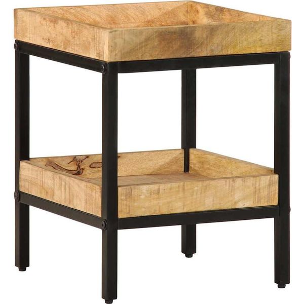 Syfax™ Tavolo Laterale Marrone 35 X 35 X 45 Cm Legno Di Mango Massello-image
