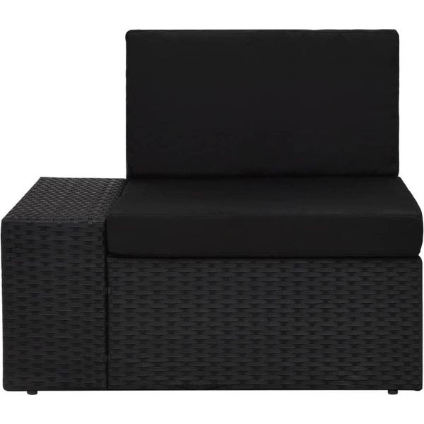 Syfax™ Divano Ad Angolo Modulare Bracciolo Destro In Polyrattan Nero-image