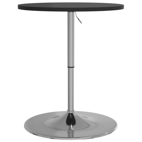 Syfax™ Tavolino Bar Nero 60X60X90 Cm Legno Multistrato Acciaio Cromato-image